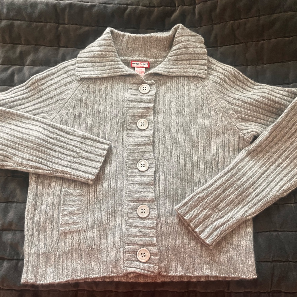 Chic Gray Button-Up Cardigan
